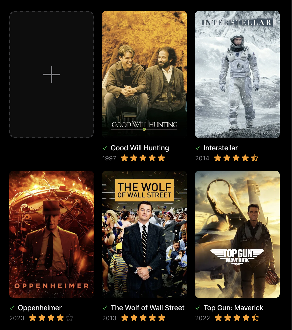 Track movies and shows